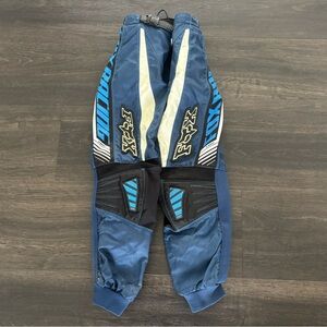 Kids Fox Racing Black Blue Motocross Pants Boys Size 8